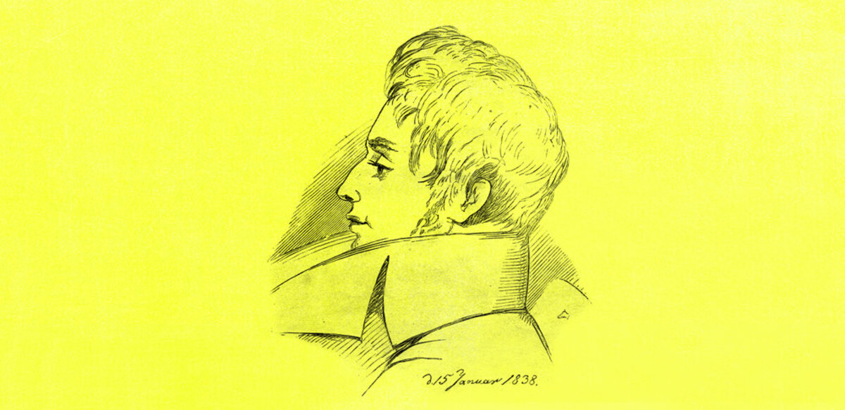 Portræt af Søren Kierkegaard i en alder af 24 år i 1838. Hvem der inspirerede ham, diskuteres fortsat. Illustration: Scanpix Foto: 